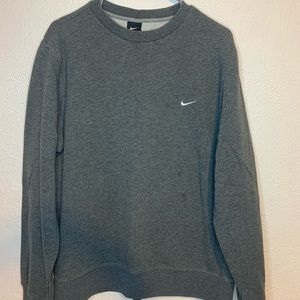 NIKE Crewneck Sweater Sweatshirt Large Heathered Gray